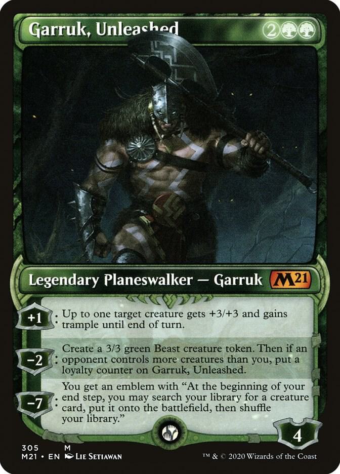 Garruk, Unleashed (Showcase) 305 card from Core Set 2021