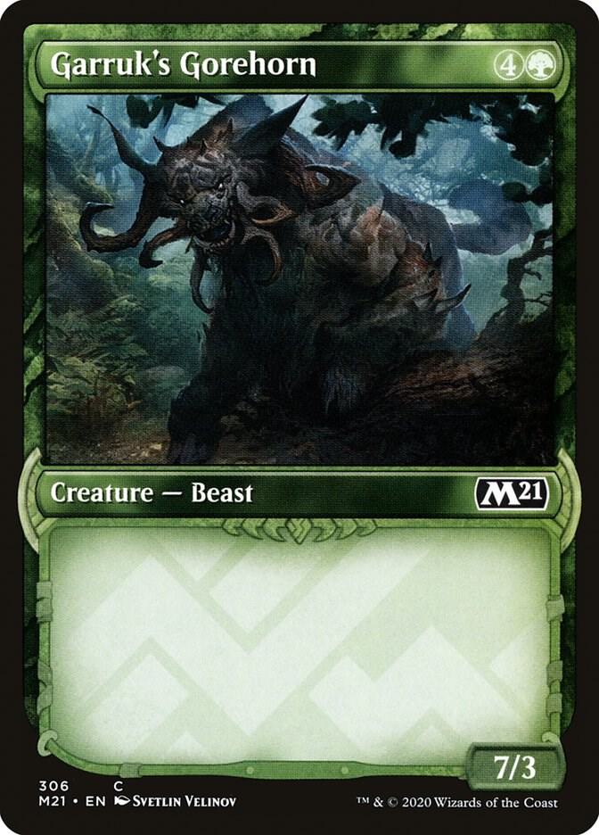 Garruk's Gorehorn (Showcase) 306 card from Core Set 2021