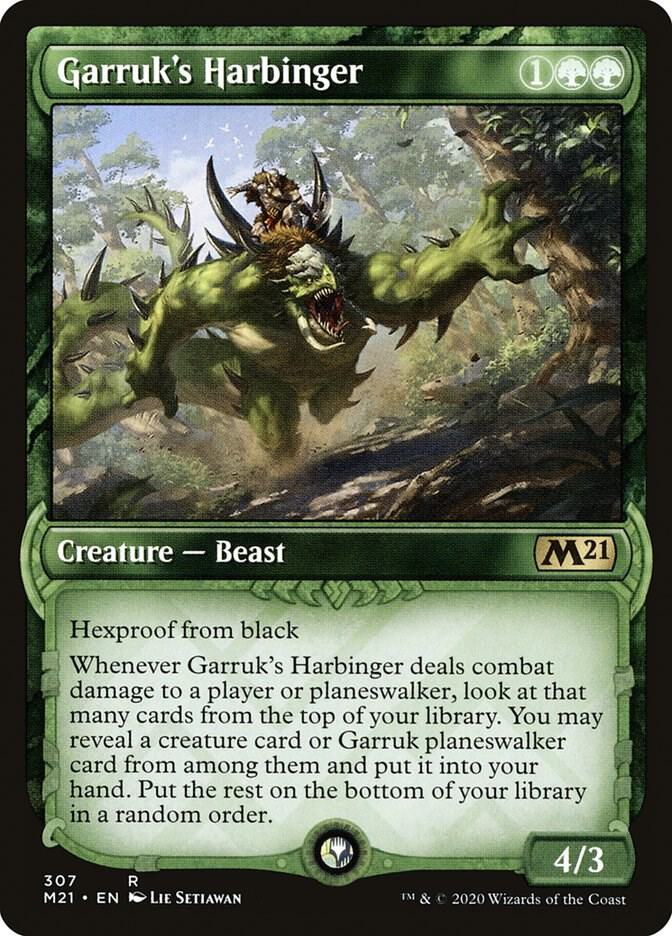 Garruk's Harbinger (Showcase) 307 card from Core Set 2021