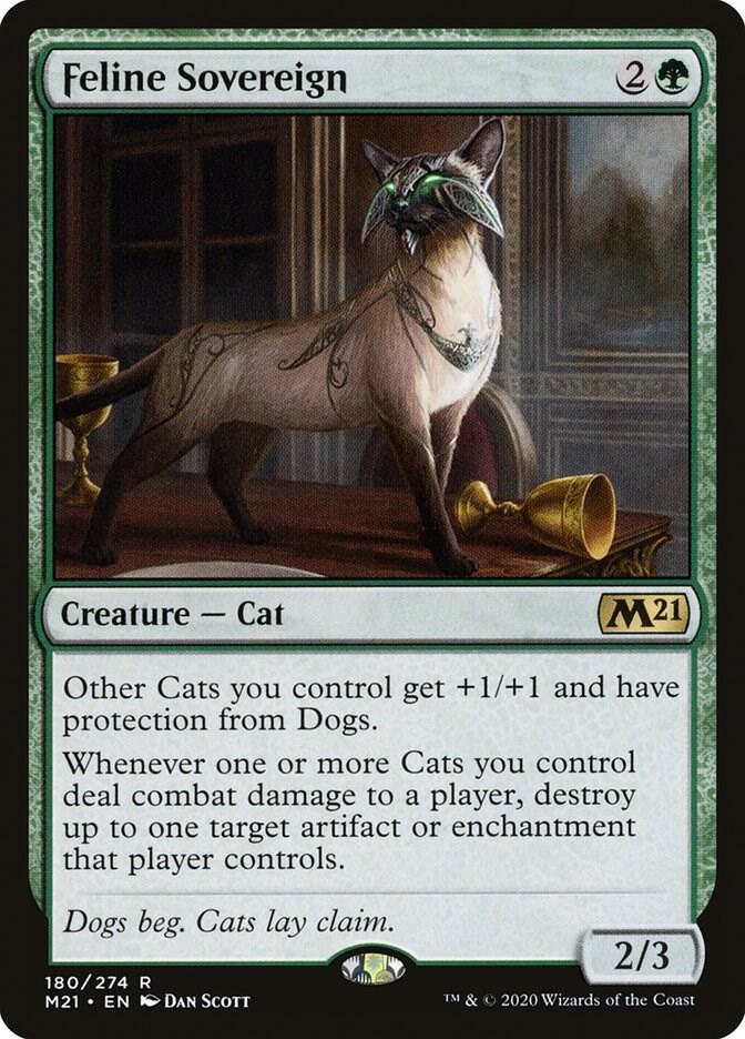 Feline Sovereign 180 card from Core Set 2021