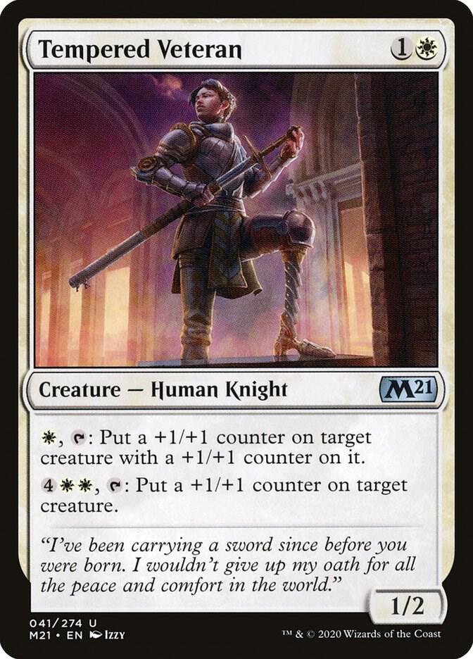 Tempered Veteran 41 card from Core Set 2021