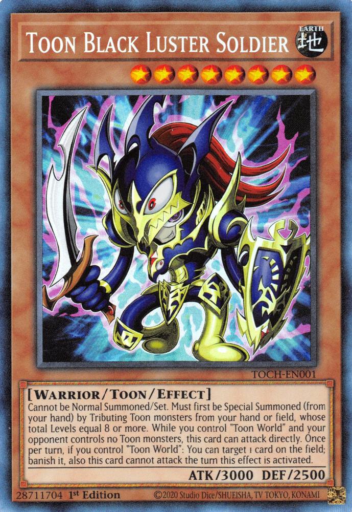 Toon Black Luster Soldier (CR) TOCH-EN001 card from Toon Chaos