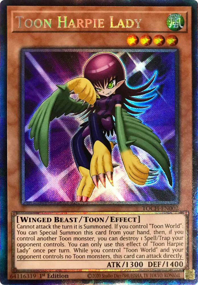 Toon Harpie Lady (CR) TOCH-EN002 card from Toon Chaos