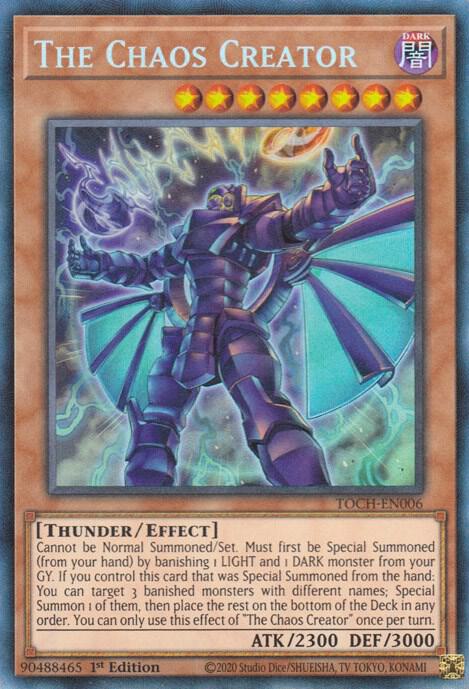 The Chaos Creator (CR) TOCH-EN006 card from Toon Chaos