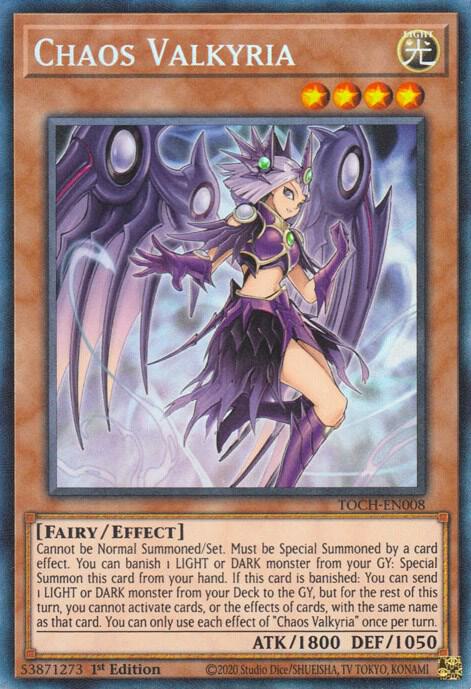 Chaos Valkyria (CR) TOCH-EN008 card from Toon Chaos