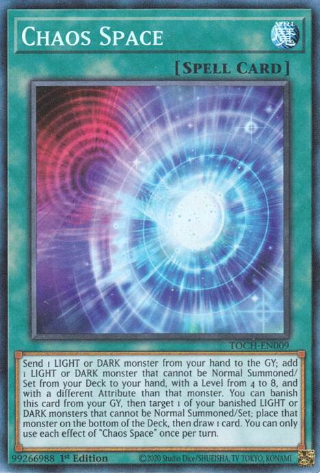 Chaos Space (CR) TOCH-EN009 card from Toon Chaos