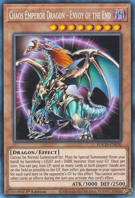 Chaos Emperor Dragon - Envoy of the End (CR) TOCH-EN030 card from Toon Chaos