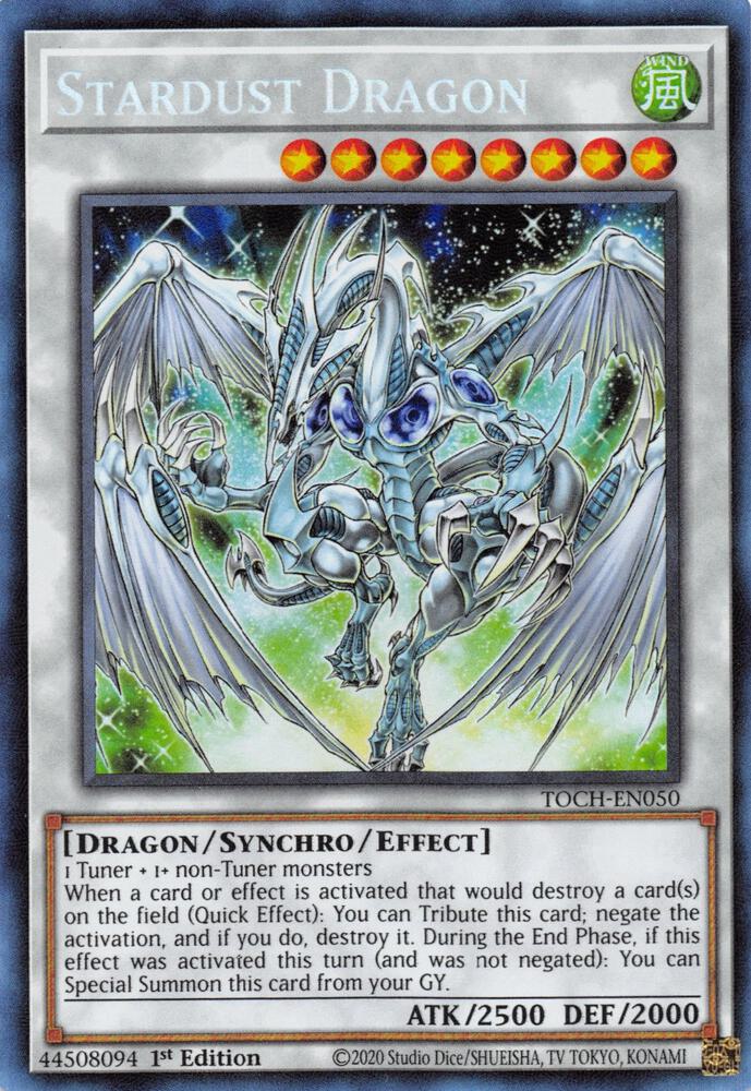 Stardust Dragon (CR) TOCH-EN050 card from Toon Chaos