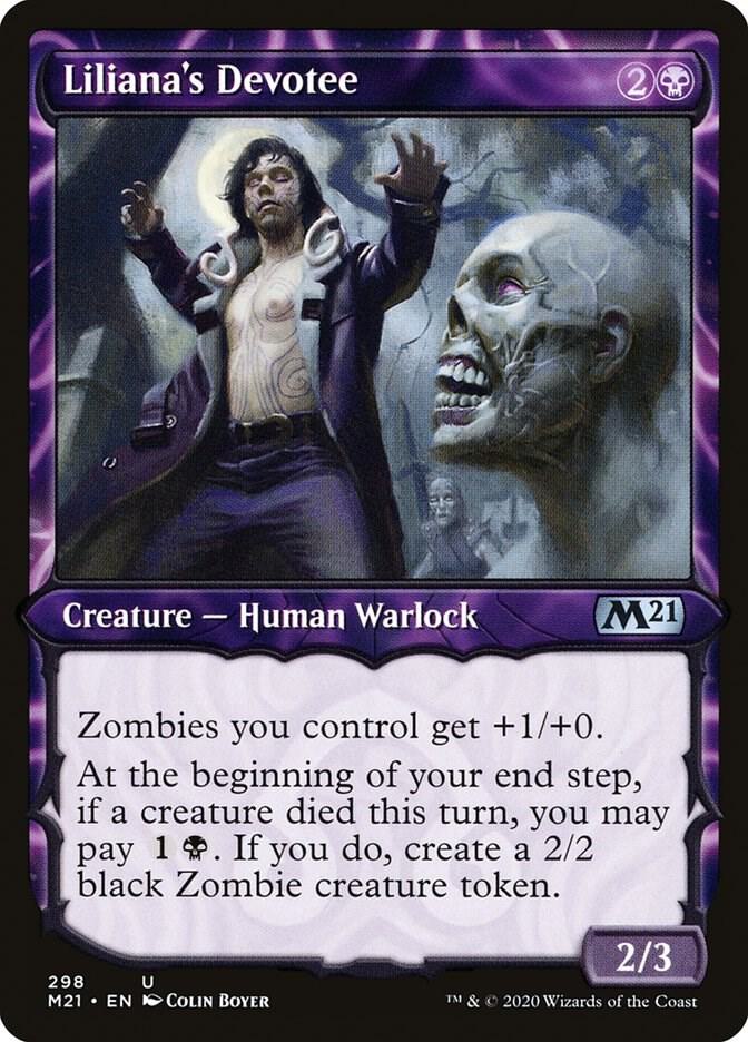 Liliana's Devotee (Showcase) 298 card from Core Set 2021