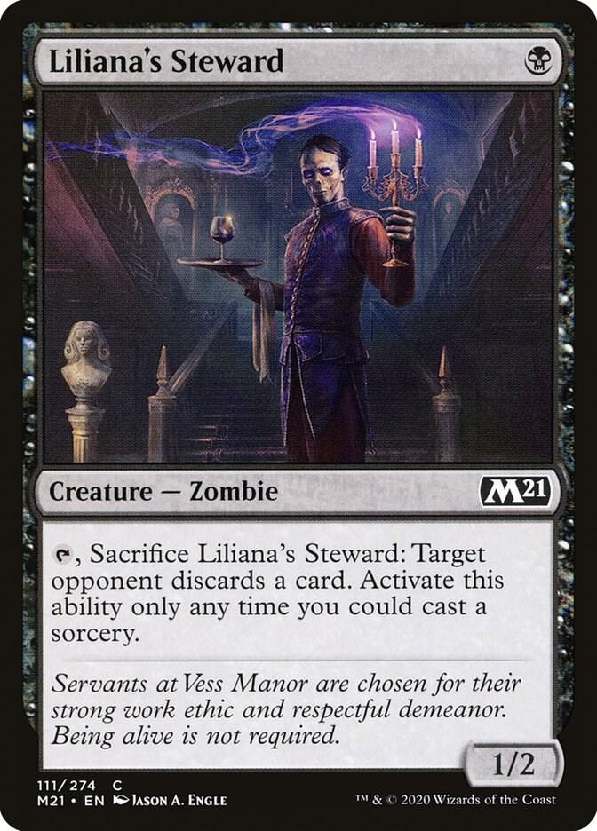 Liliana's Steward 111 card from Core Set 2021