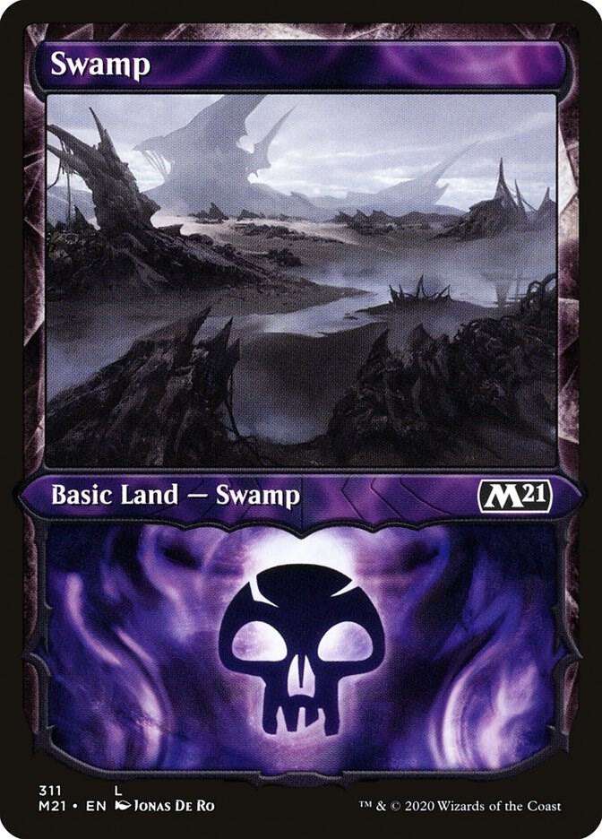 Swamp (Showcase) 311 card from Core Set 2021