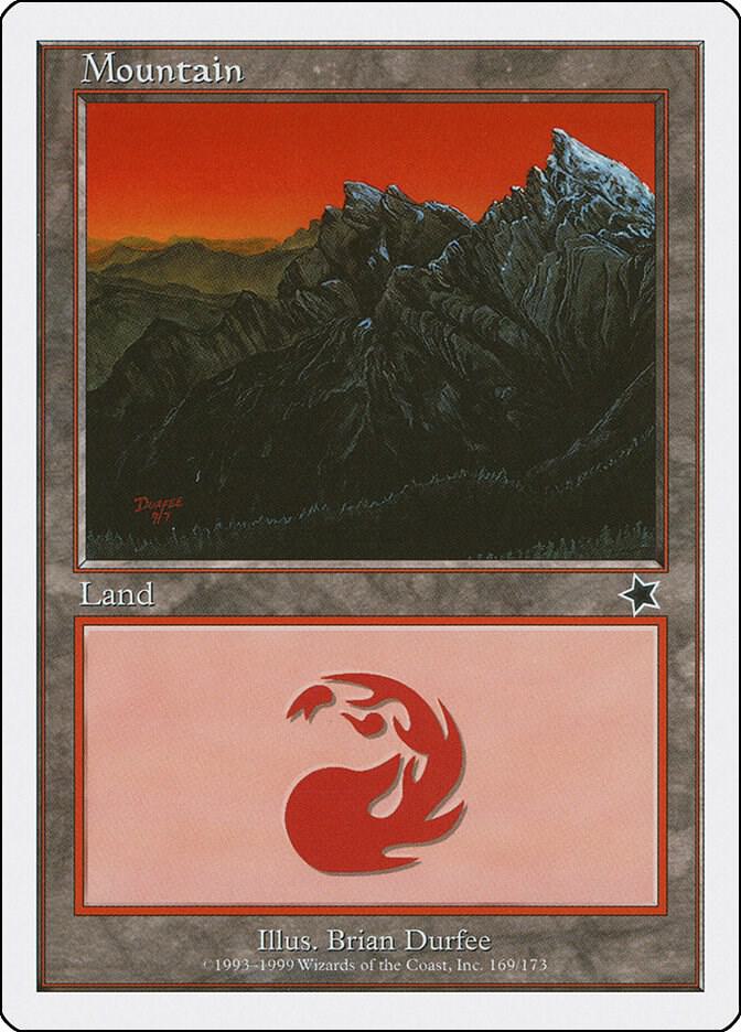 Mountain 169 card from Starter 1999