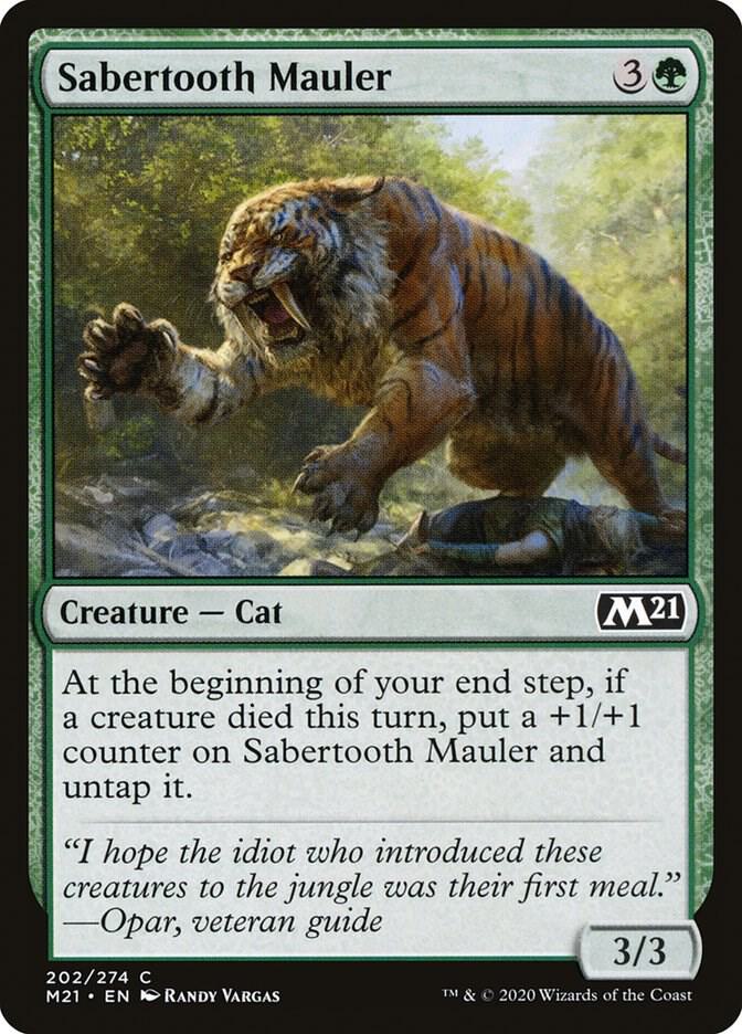 Sabertooth Mauler 202 card from Core Set 2021