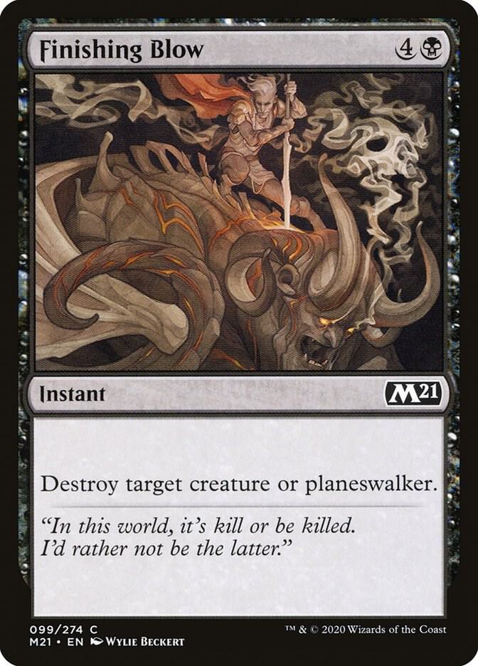 Finishing Blow 99 card from Core Set 2021