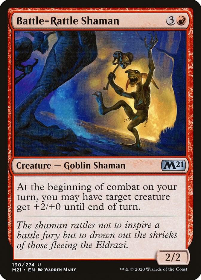 Battle-Rattle Shaman 130 card from Core Set 2021