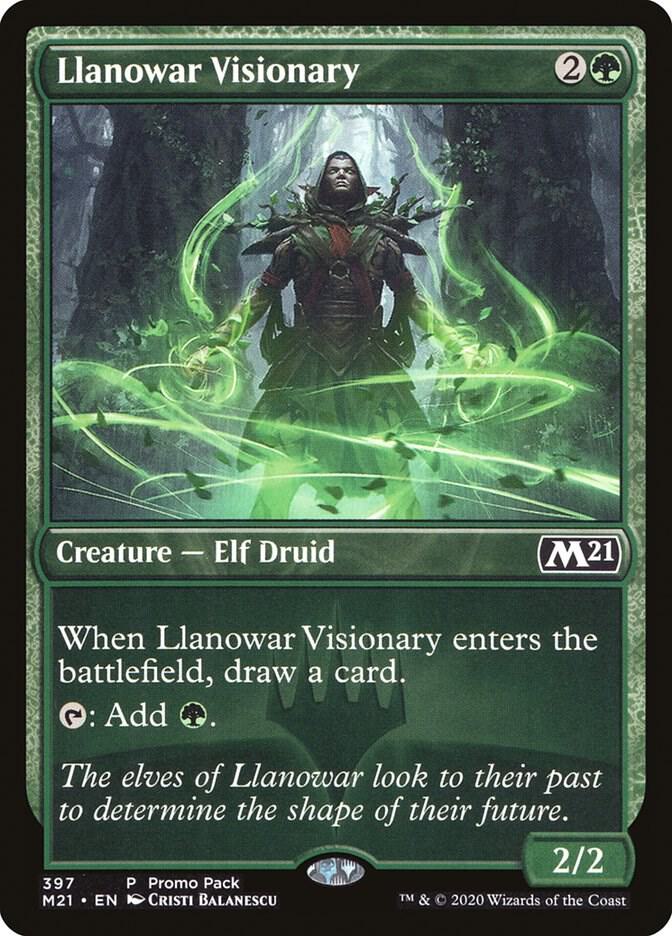 Llanowar Visionary 397 card from Promo Pack: Core Set 2021