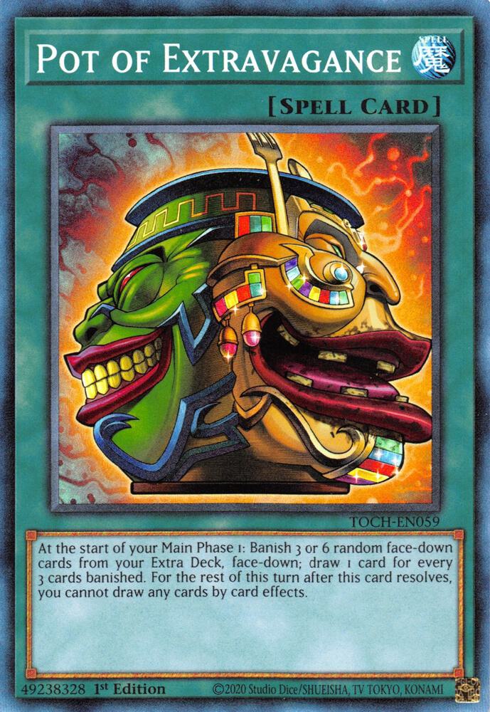 Pot of Extravagance (CR) TOCH-EN059 card from Toon Chaos