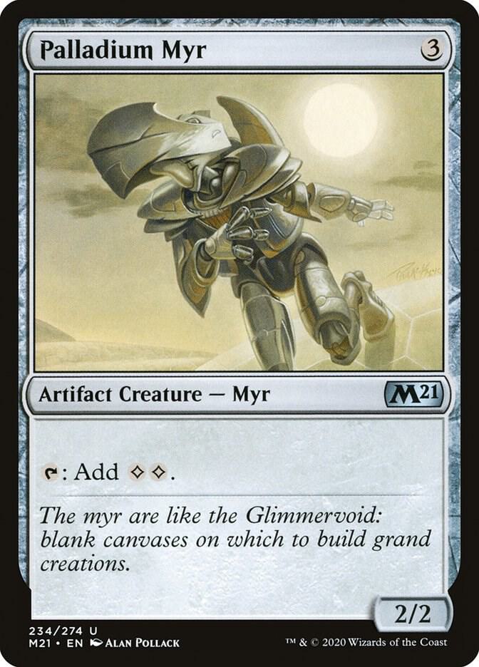 Palladium Myr 234 card from Core Set 2021
