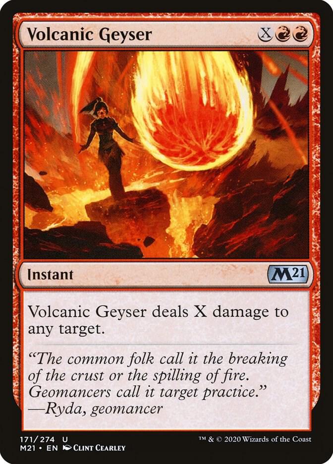 Volcanic Geyser 171 card from Core Set 2021