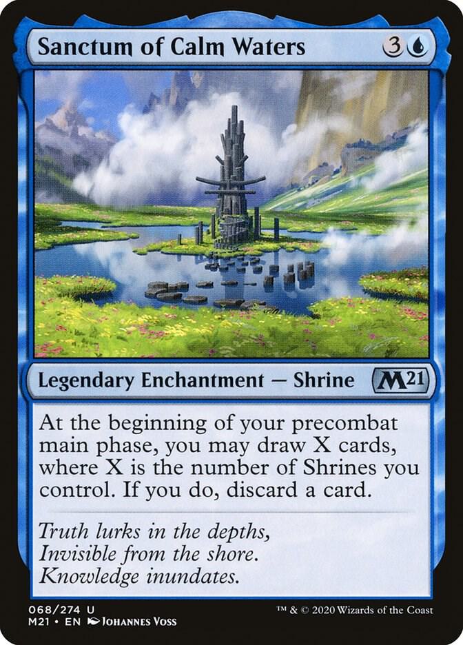 Sanctum of Calm Waters 68 card from Core Set 2021