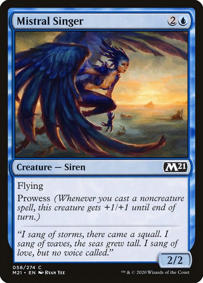 Mistral Singer 58 card from Core Set 2021