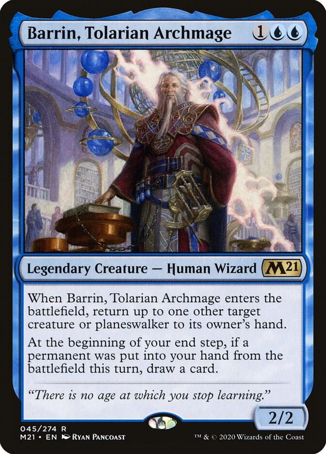 Barrin, Tolarian Archmage 45 card from Core Set 2021