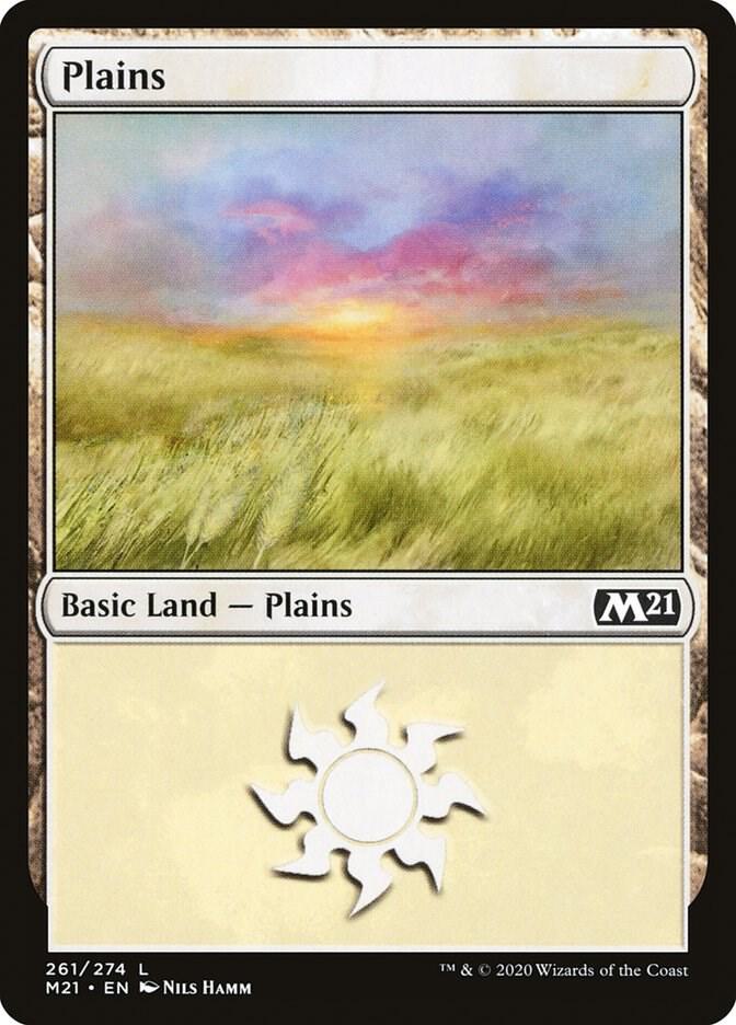 Plains 261 card from Core Set 2021