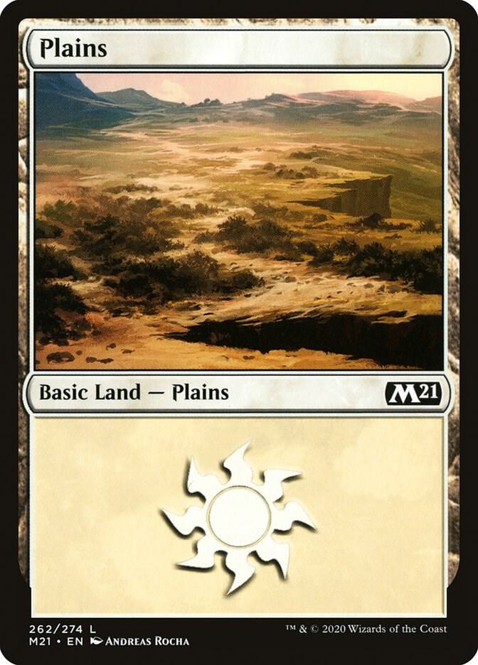 Plains 262 card from Core Set 2021