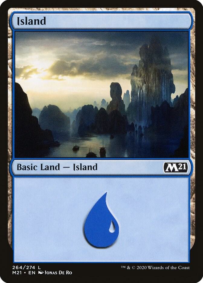 Island 264 card from Core Set 2021