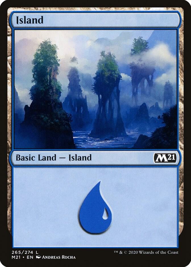 Island 265 card from Core Set 2021