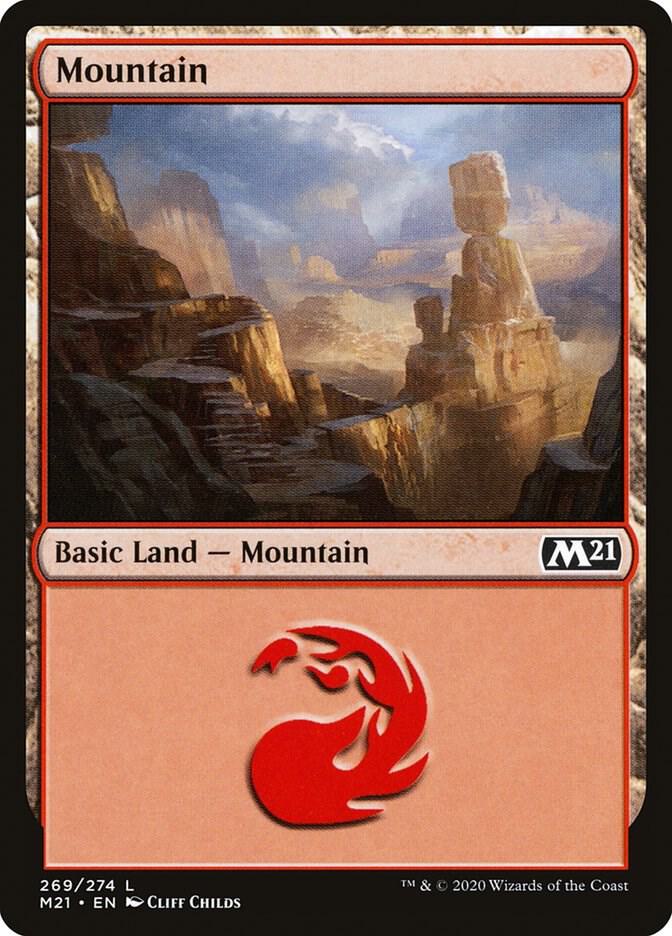 Mountain 269 card from Core Set 2021