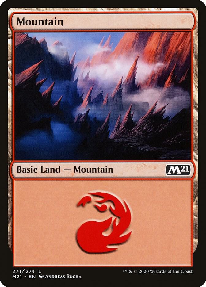 Mountain 271 card from Core Set 2021