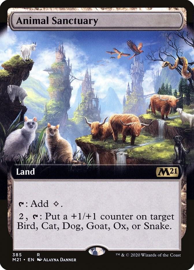 Animal Sanctuary (Extended Art) 385 card from Core Set 2021