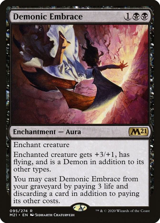 Demonic Embrace 95 card from Core Set 2021