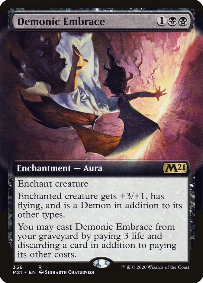 Demonic Embrace (Extended Art) 356 card from Core Set 2021