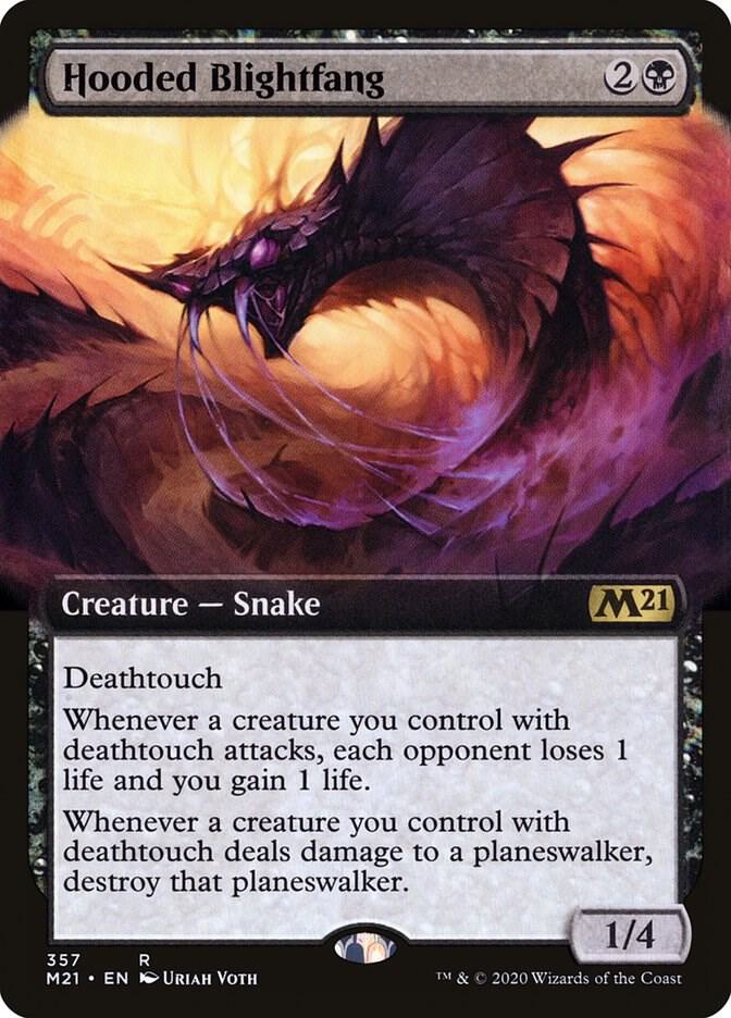 Hooded Blightfang (Extended Art) 357 card from Core Set 2021