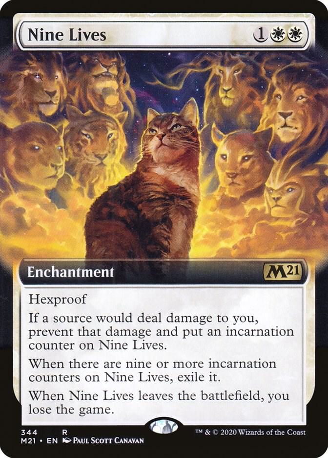 Nine Lives (Extended Art) 344 card from Core Set 2021