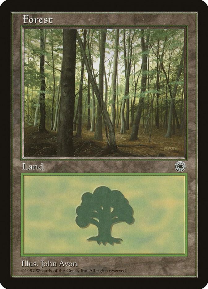 Forest (Slanted Tree) card from Portal