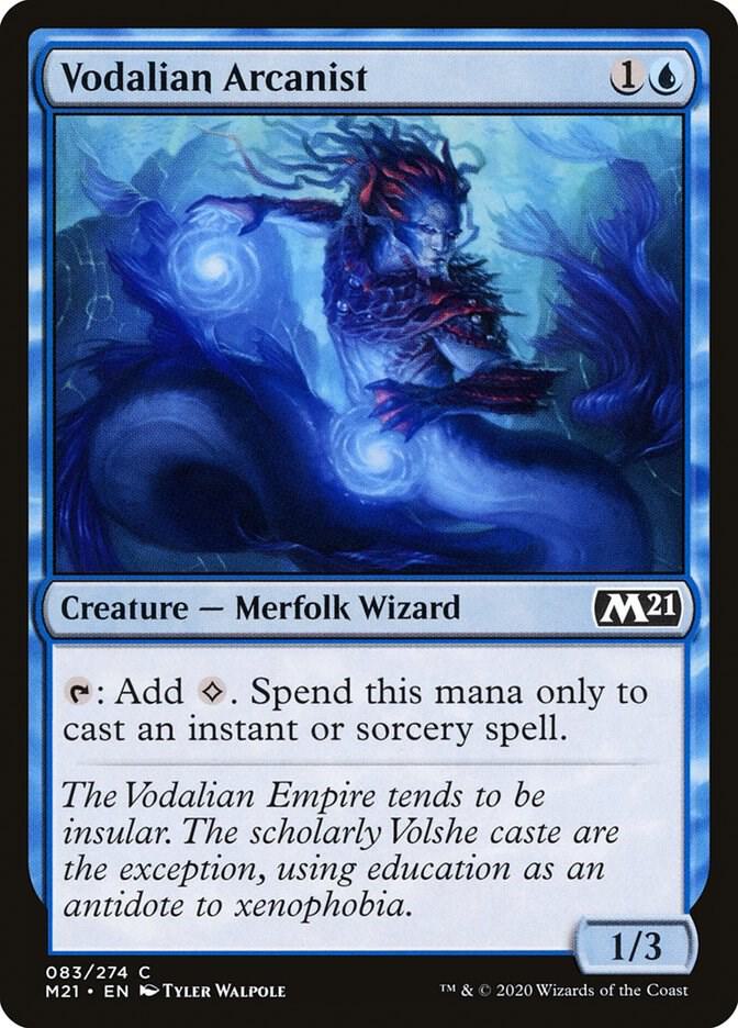 Vodalian Arcanist 83 card from Core Set 2021