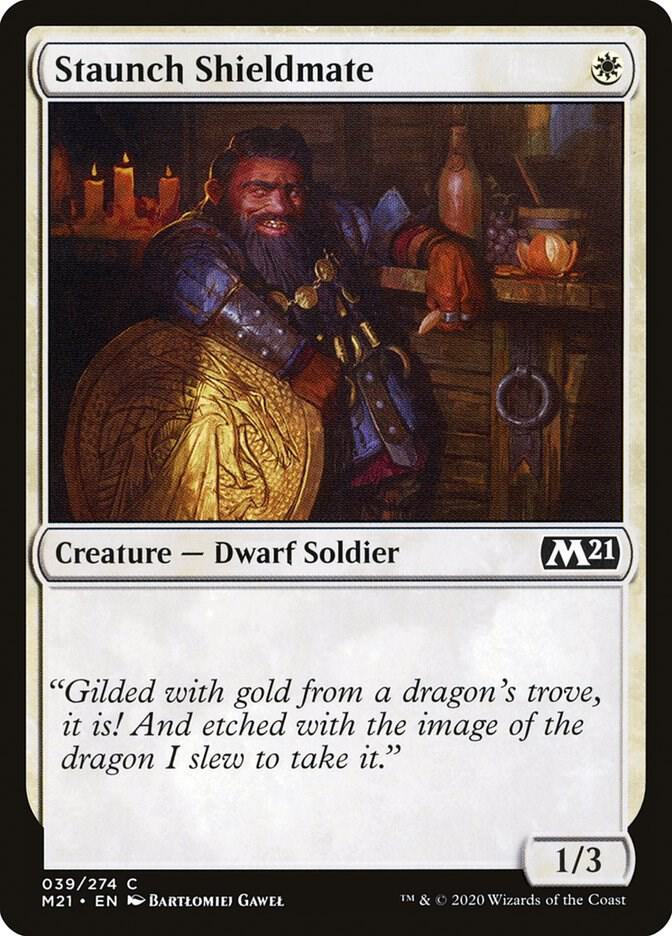Staunch Shieldmate 39 card from Core Set 2021