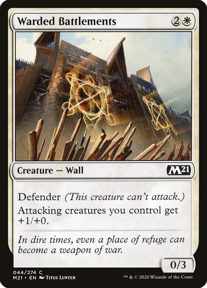 Warded Battlements 44 card from Core Set 2021