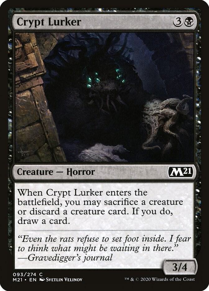 Crypt Lurker 93 card from Core Set 2021