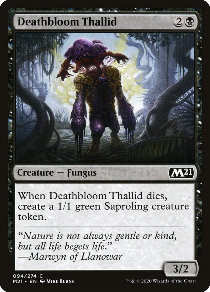 Deathbloom Thallid 94 card from Core Set 2021