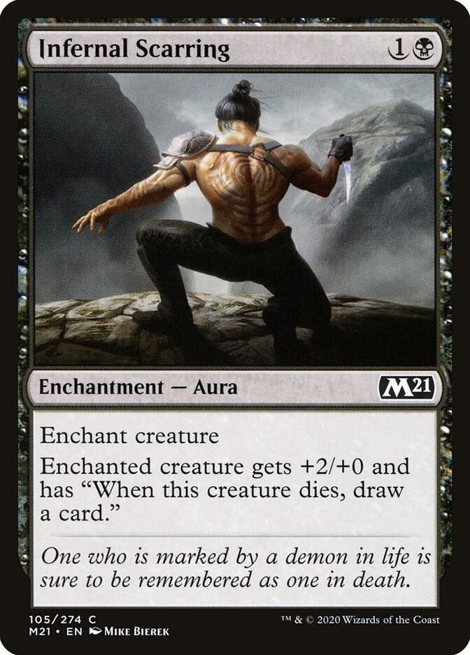 Infernal Scarring 105 card from Core Set 2021