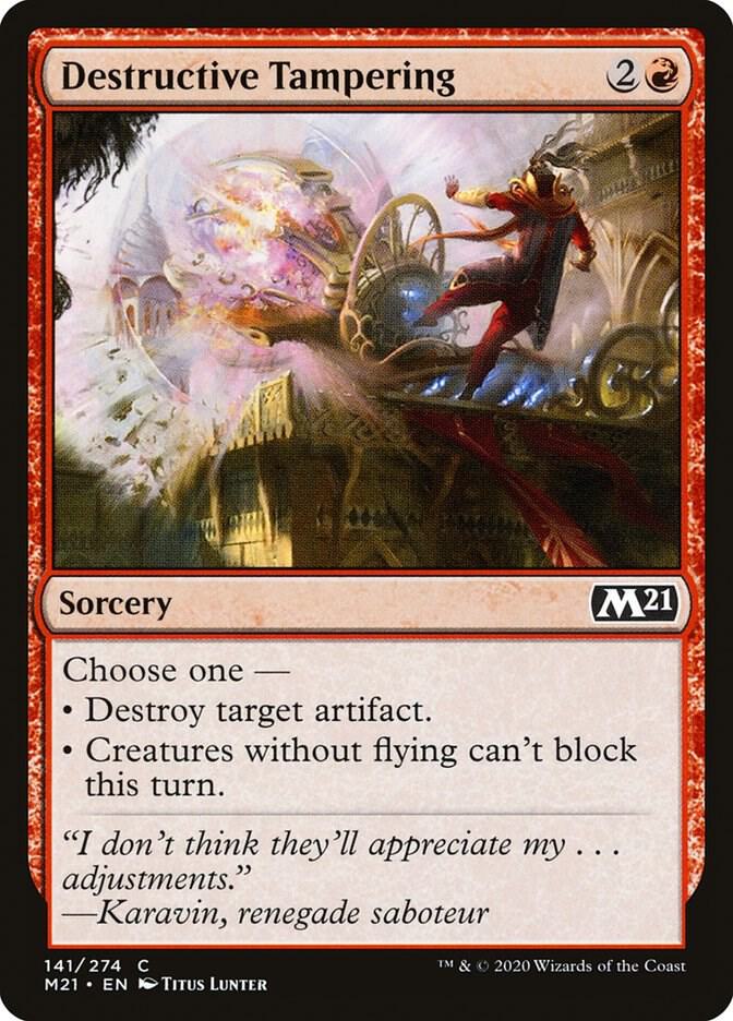 Destructive Tampering 141 card from Core Set 2021