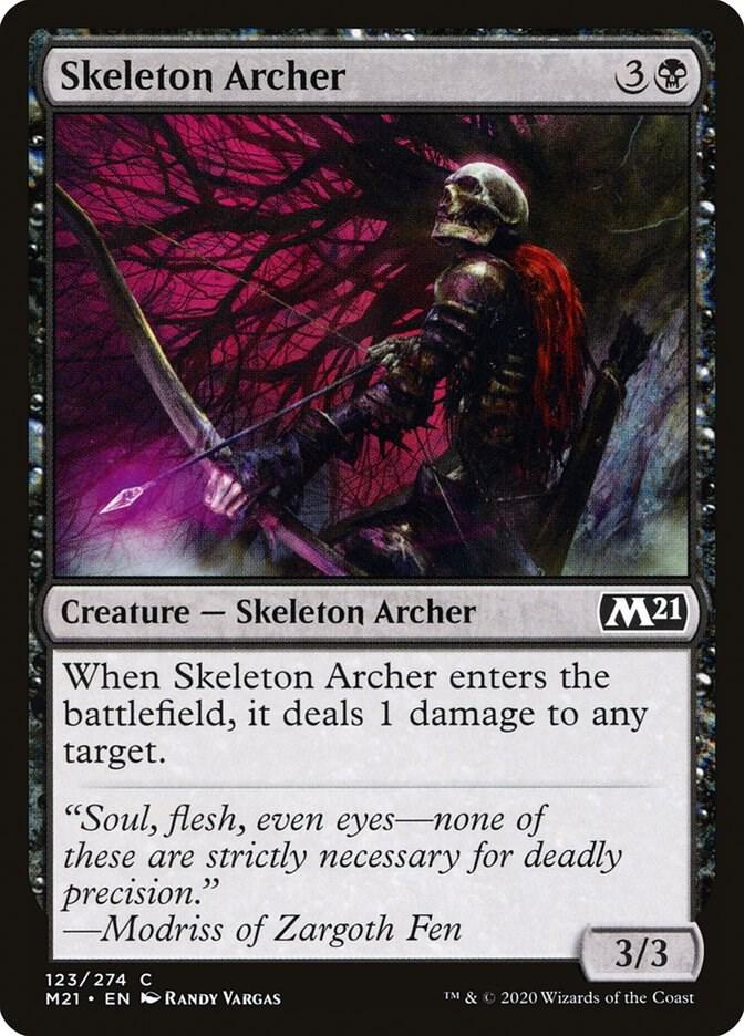 Skeleton Archer 123 card from Core Set 2021