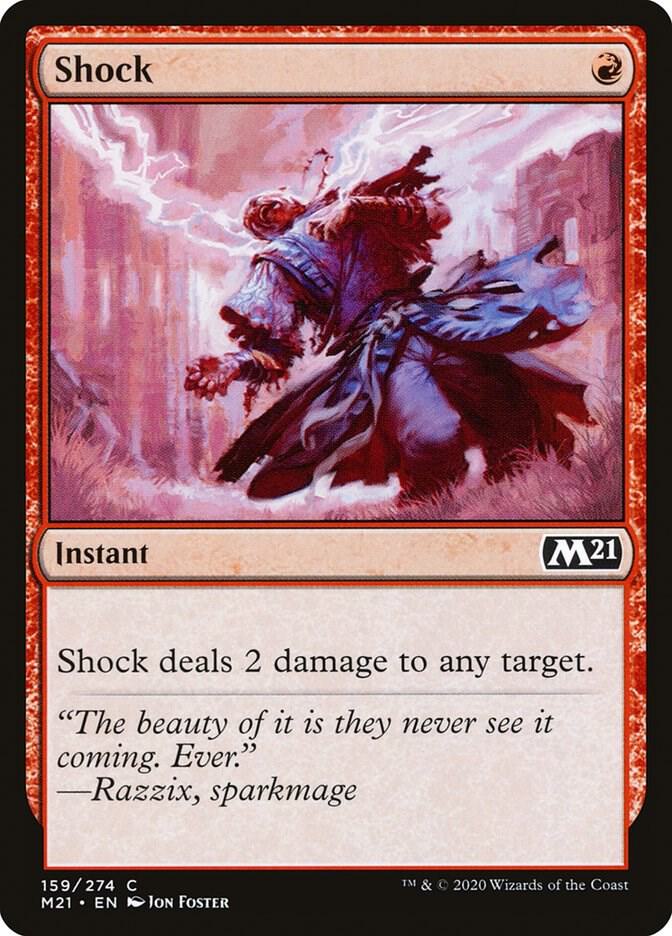 Shock 159 card from Core Set 2021