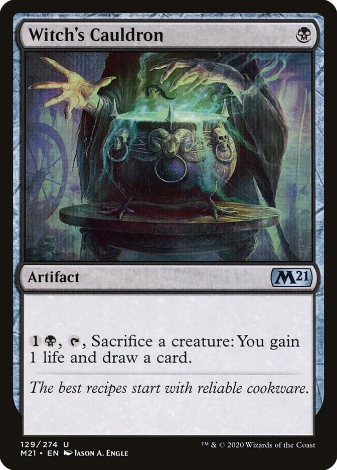 Witch's Cauldron 129 card from Core Set 2021