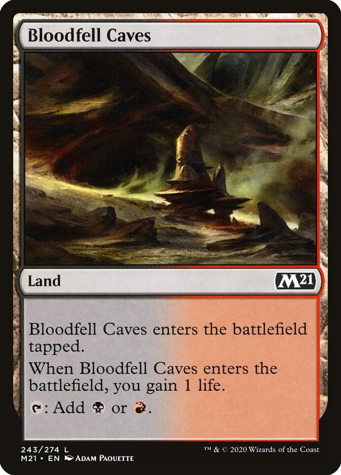 Bloodfell Caves 243 card from Core Set 2021