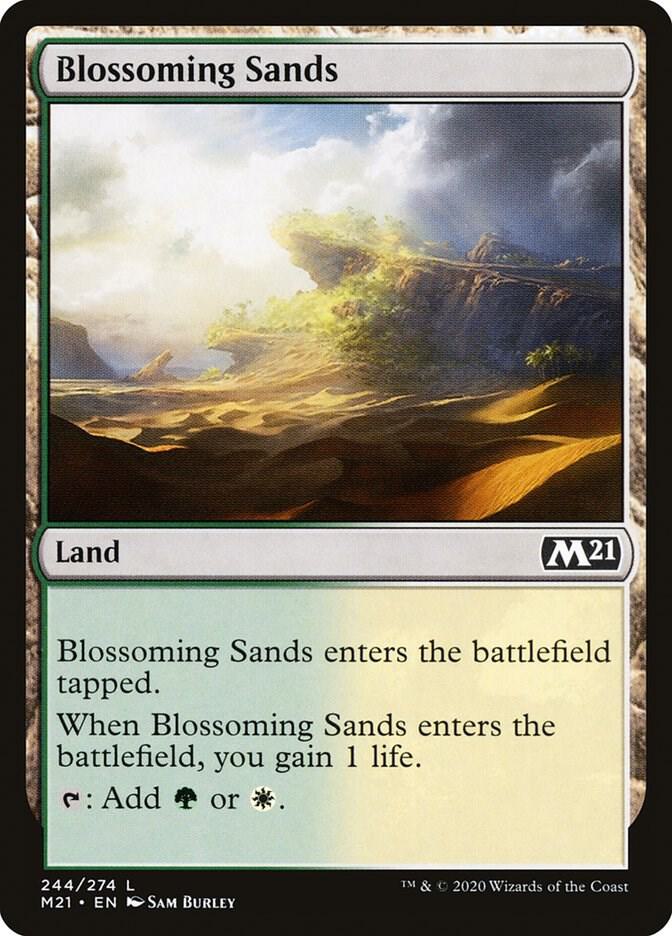 Blossoming Sands 244 card from Core Set 2021